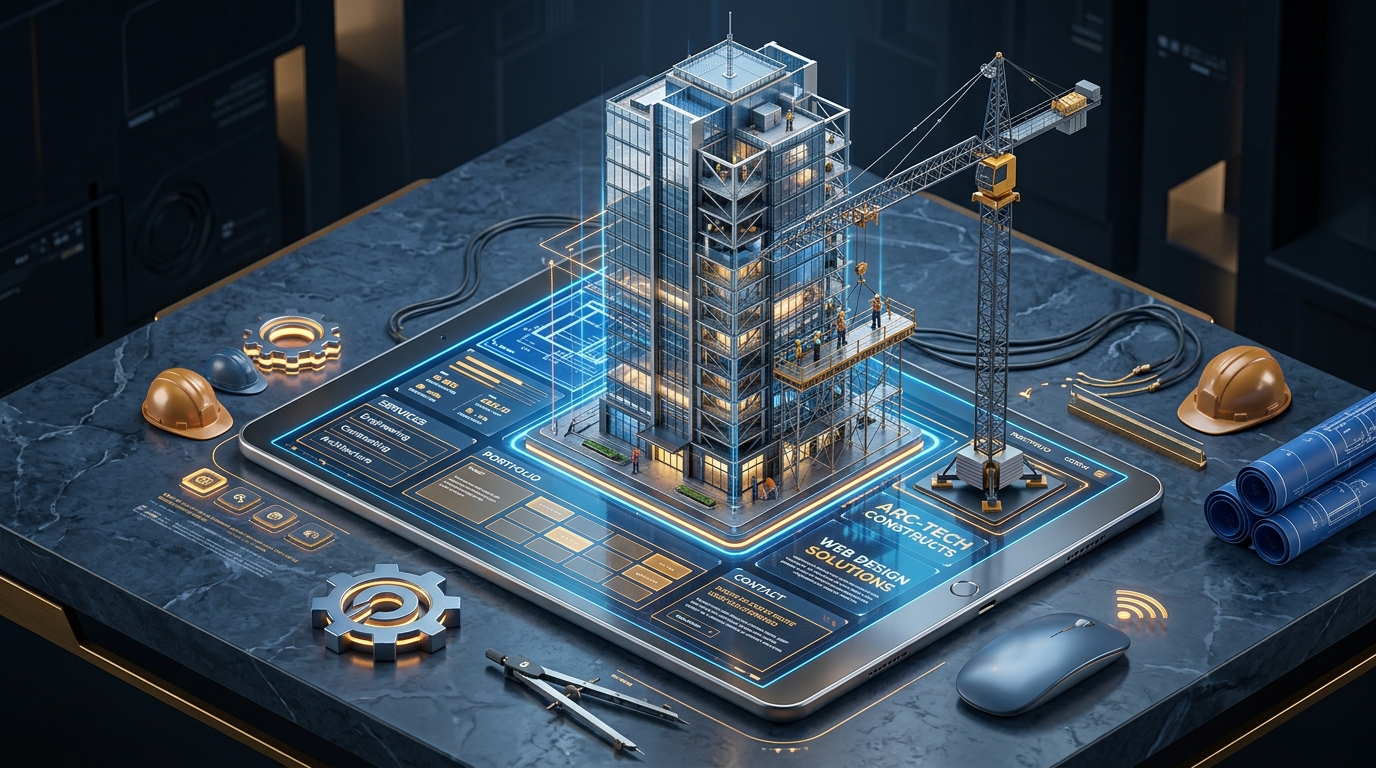 تصميم موقع شركة مقاولات وهندسة: الدليل الشامل لعرض سابقة الأعمال واستقطاب المشاريع والمناقصات 2026
