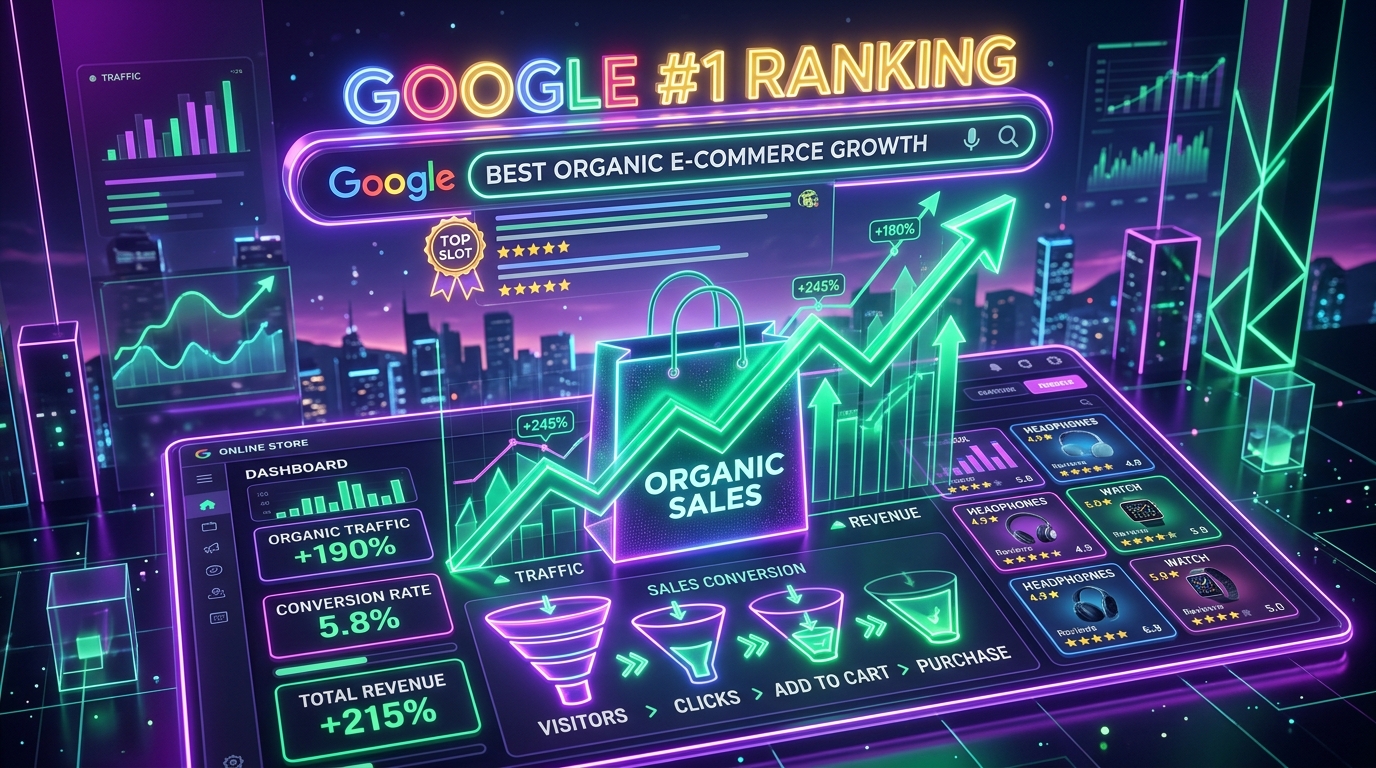 سيو المتاجر الإلكترونية (E-Commerce SEO): كيف تضاعف مبيعات متجرك في Google بدون إعلانات ممولة؟