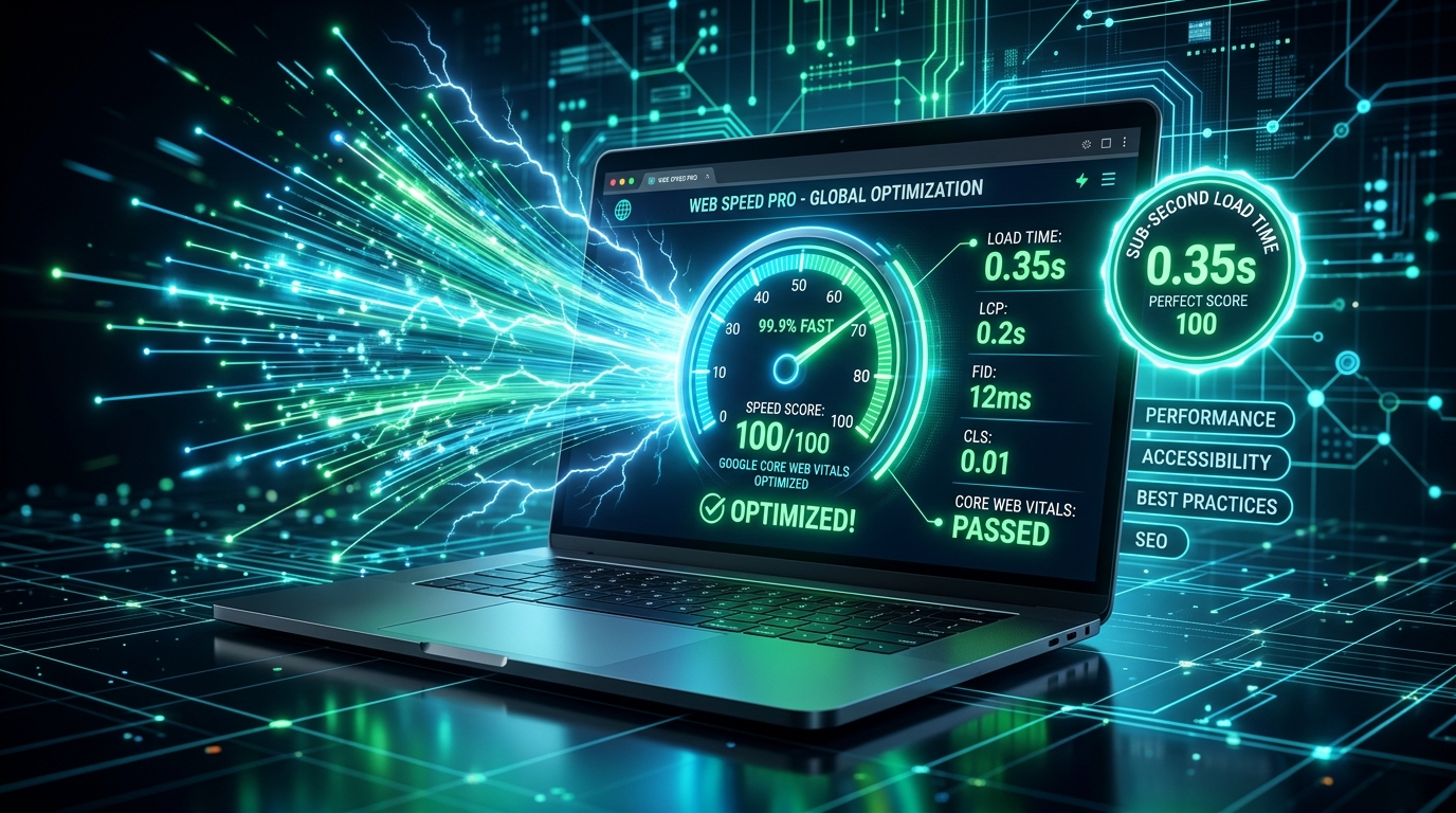 دليل سرعة المواقع ومعايير Google Core Web Vitals (كيف تجعل موقعك يفتح في أقل من ثانية؟)