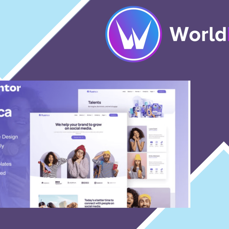 Fluenca Social Media Agency Elementor Pro Full Site Template Kit432635.png